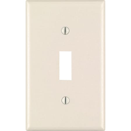 Leviton Leviton Light Almond 1 gang Thermoset Plastic Toggle Wall Plate 1 pk 78001-000